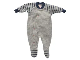 Engel natur Engel Natur Frühchen und Baby Schlafanzug mit Fuß Bio-Merinowolle Frottee hellgrau melange Gr.44 – Produktbild 1 von 1