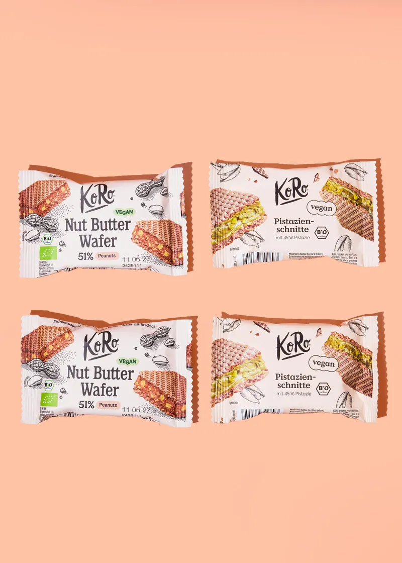 KoRo Bio Nussschnitten Doppel-Duo | 4 x 22 g – Produktbild 1 von 2