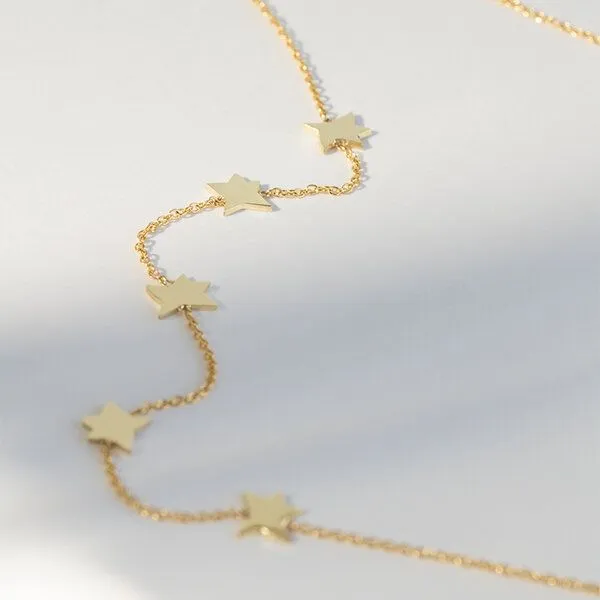 Eppi Eppi Silberne Kette mit Sternen Der Kleine Prinz, Rosa, – Produktbild 2 von 4