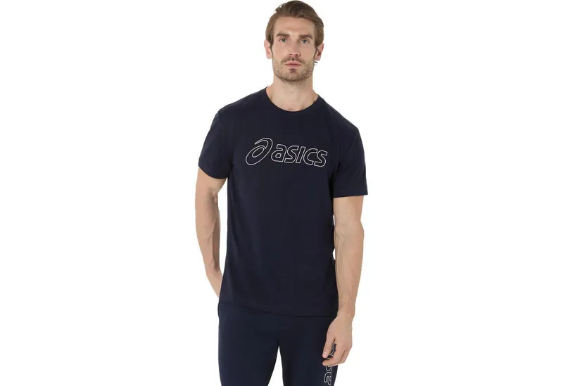 Asics Asics Laufshirt ASICS LOGO SS TEE, Blau, – Produktbild 1 von 4