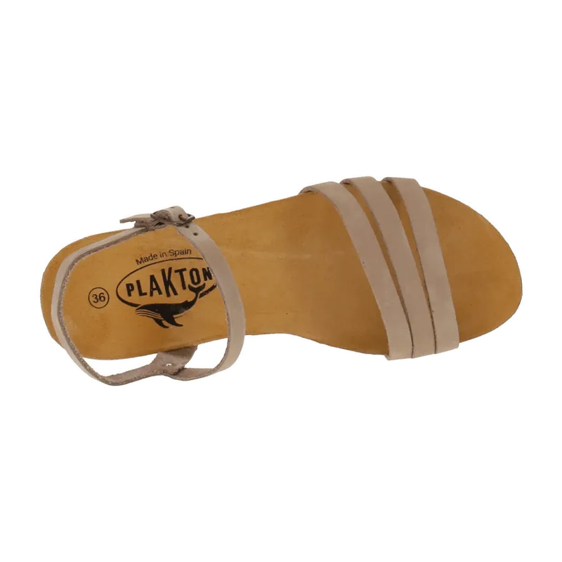 Plakton Plakton 575080 Mam Alou Nobuck - Damen Schuhe Sandaletten - Taupe für Damen, Beige, – Produktbild 5 von 5