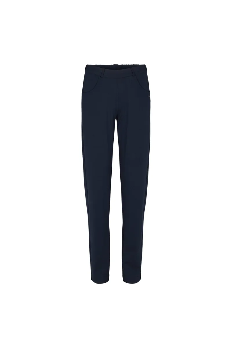 LAURIE LAURIE Damen vegan Hose Kelly Regular Jersey Mittellang Schwarz Gebürstet, Schwarz, – Produktbild 1 von 2