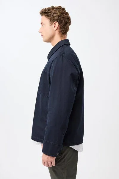LangerChen LangerChen Workwear Jacke aus Bio-Baumwolle, Navy (blau), – Produktbild 2 von 4