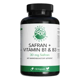 Green Naturals Green Naturals Safran 30 Mg+vitamin B1+b3 Veg.kps. – Produktbild 1 von 1
