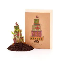 Die Stadtgärtner Die Stadtgärtner Nachhaltige Weihnachtskarte zum Einpflanzen mit Geschenk-Motiv inkl. Umschlag | Grußkarte Weihnachten mit Saatgut | Weihnachtsgrußkarte zum Verschenken | Klappkarte mit Aufschrift Frohes Fest – Produktbild 1 von 1