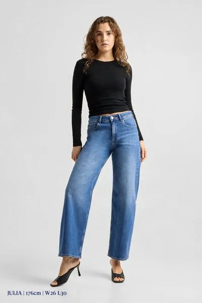 DAWN Damen Jeans ASH Barrel Leg Minimal Stretch DAWN Bio-Baumwolle, Bright blue, – Produktbild 3 von 5