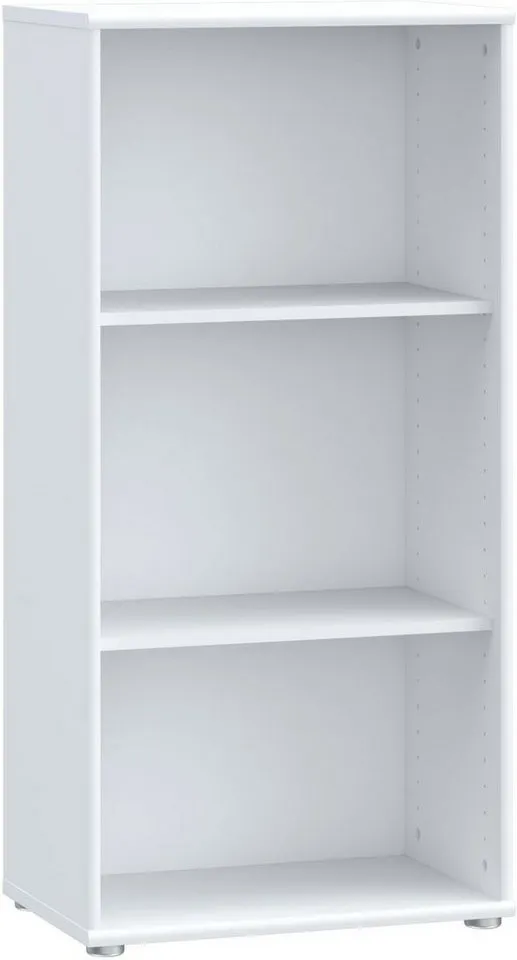 FORTE Regal Tempra, Mehrzweckregal schmal, Höhe 111,1cm, 2 Ablageböden, Breite 54 cm, Weiß, – Produktbild 2 von 4