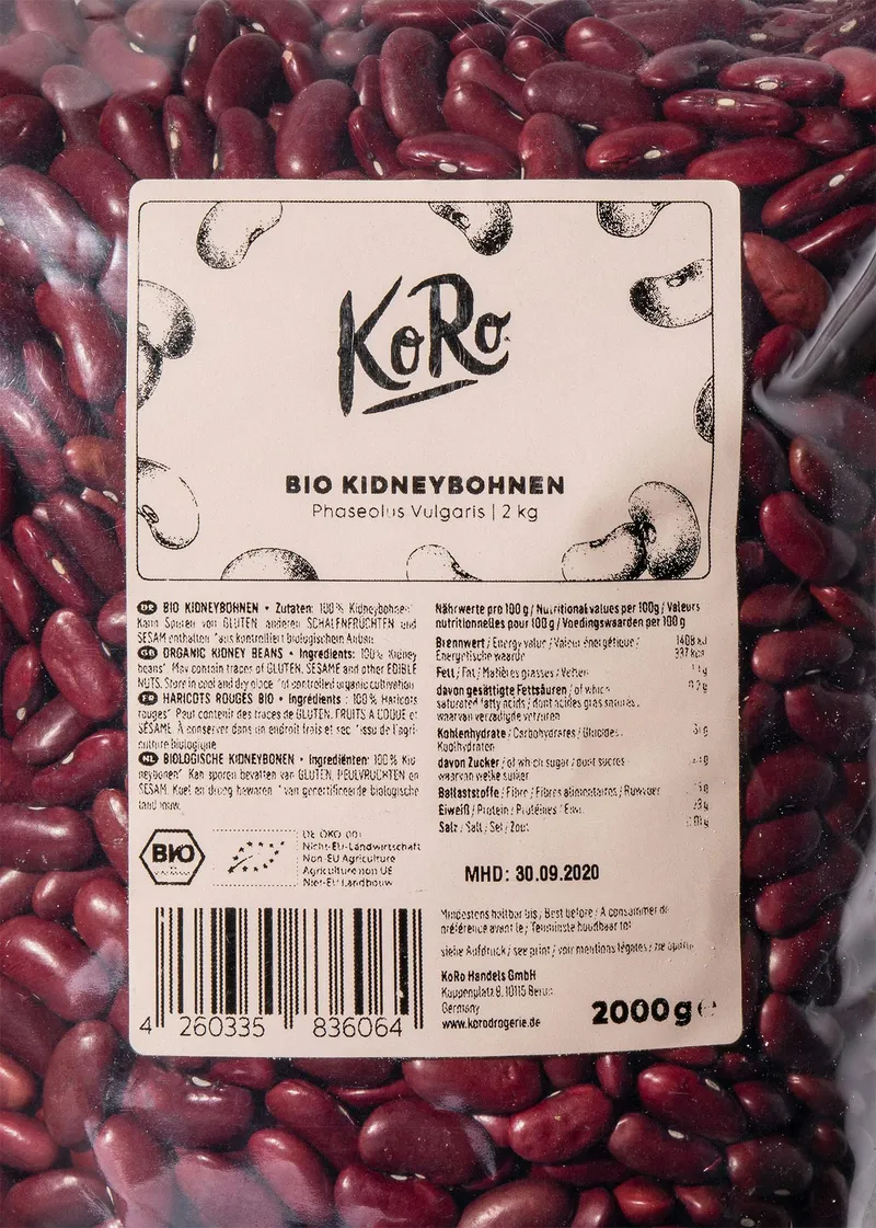 KoRo Bio Kidneybohnen 2 kg – Produktbild 4 von 5