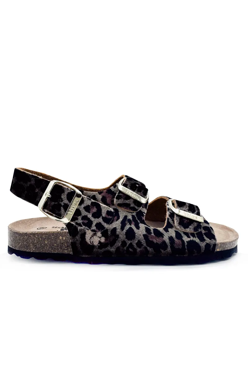 thies thies Damen vegan Sandalen Rec Backstrap Leo Beige, Beige, – Produktbild 1 von 2