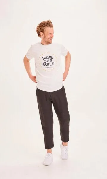 KnowledgeCotton Apparel Herren Hose "BOB loose linen pants" von KnowledgeCotton Apparel - VEGAN,, Black jet (schwarz), – Produktbild 2 von 4