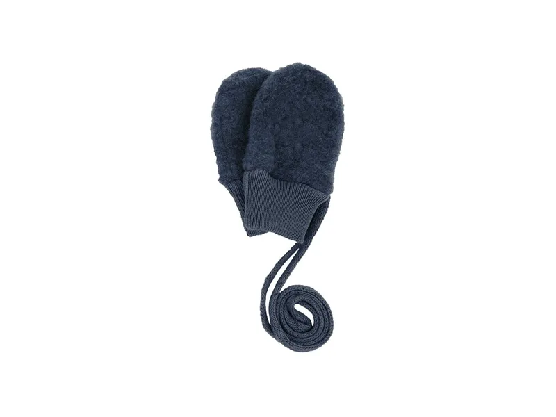 Maximo Maximo Baby Handschuhe Bio-Schurwolle Fleece jeans-meliert (3 Mon.), Blau, – Produktbild 1 von 1