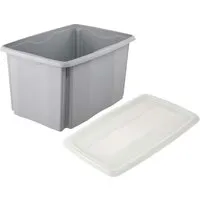 Keeeper keeeper Aufbewahrungsbox "Emil Eco Line" mit Deckel "Emilia", 54,5x39x29, 5 cm, 45 l, grau – Produktbild 1 von 1