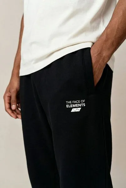 THE FACE OF ELEMENTS The Face of Elements Essential - Relaxed Fit Sweatpant aus 100% Bio-Baumwolle, Black (schwarz), – Produktbild 2 von 4
