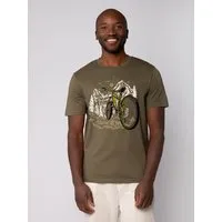 watapparel watapparel T-Shirt Unisex Mountainbike und Berge, Khaki, – Produktbild 1 von 1