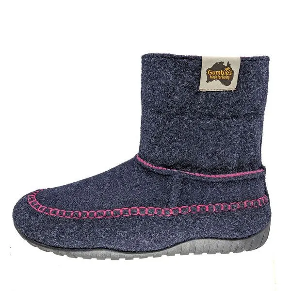 Gumbies Gumbies Thredbo - Hausschuhe aus recyceltem Material, Navy pink, – Produktbild 2 von 4
