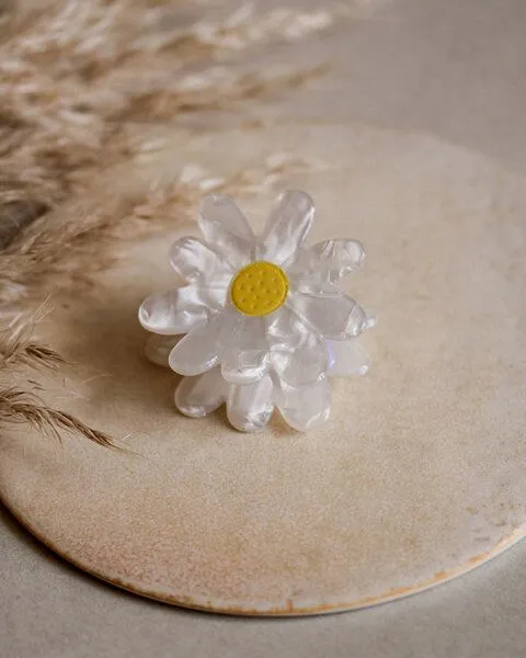 lille mus lille mus Haarklammer 'Blume', Weiss, – Produktbild 2 von 4