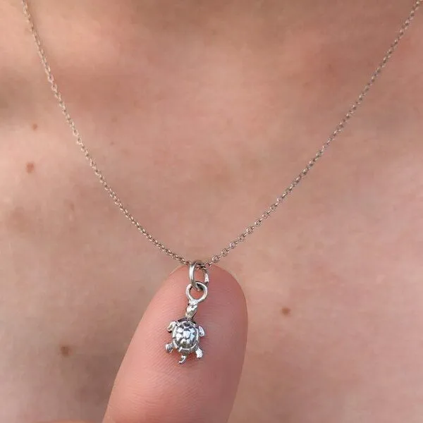 pakilia pakilia Silber Kette Schildkröte minimalistisch – Produktbild 4 von 5
