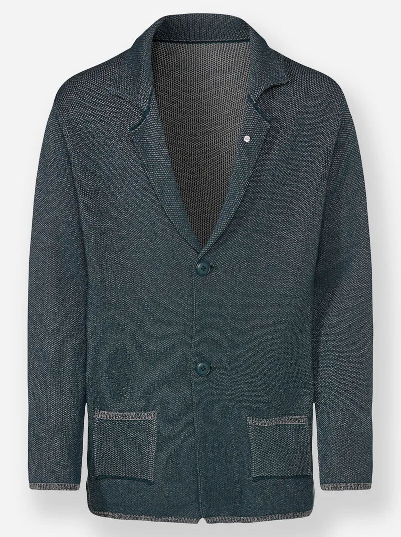 marco donati Cardigan, Petrol-meliert, – Produktbild 1 von 2