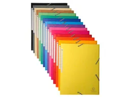 50 Exacompta Sammelmappen, Colorspan-Karton, 425 g/m², DIN A4, 3 Klappen, sortiert – Produktbild 1 von 1