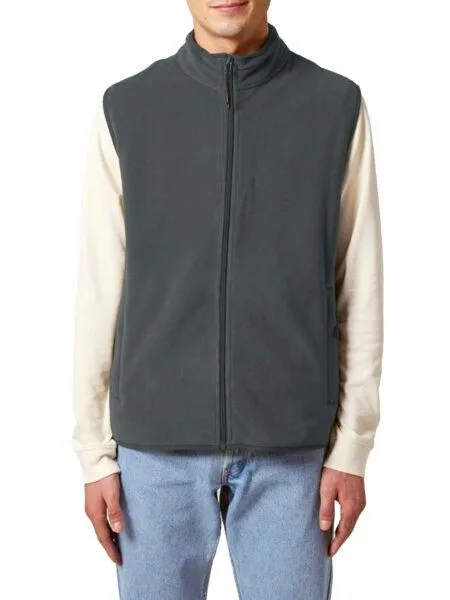 YTWOO YTWOO Herren ärmellose Basic Fleecejacke aus 100% recyceltem Polyester, Anthrazit, – Produktbild 1 von 4