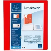 Exacompta 10 Exacompta Ringbücher "Kreacover", DIN A4 Maxi, 4 Ringe 40 mm, RB 64 mm, rot – Produktbild 1 von 1