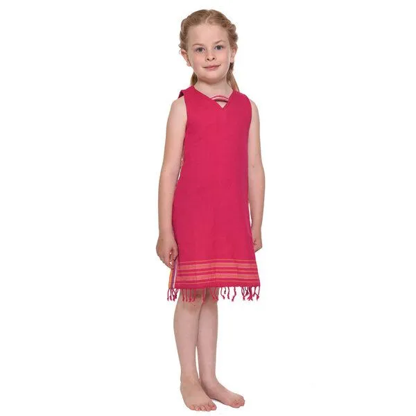 Africulture Africulture Mädchen Kleid Kikoy, Pink, – Produktbild 1 von 1