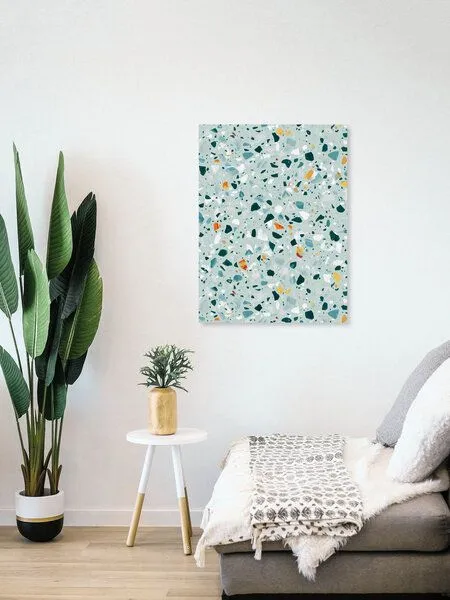 Photocircle Photocircle Poster / Leinwandbild - Mint Terrazzo – Produktbild 4 von 4