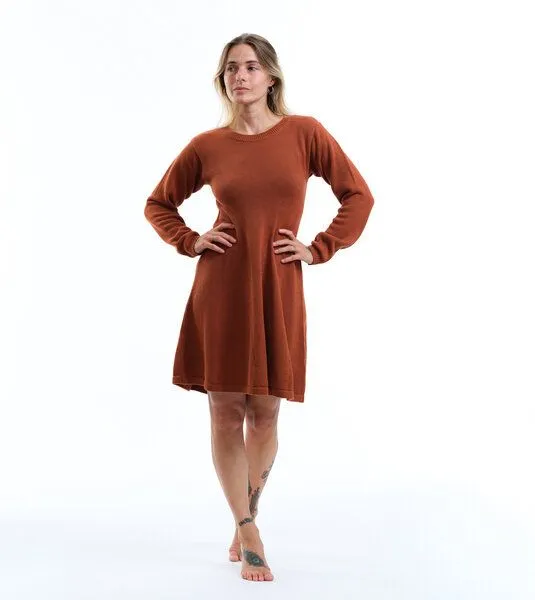 Gary Mash GARY MASH Strickkleid Amber aus Biobaumwolle, Braun, – Produktbild 1 von 4