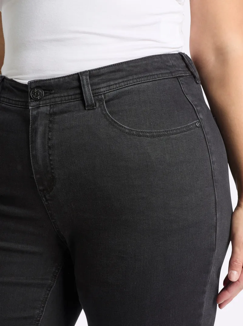 sheego Skinny Jeans black denim, Black denim, – Produktbild 1 von 3