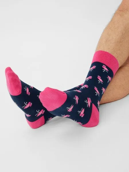 Natural Vibes Natural Vibes Flamingos Socken Bio GOTS | Bunte Socken | Herren Damen Socken | Funny Socks – Produktbild 3 von 3