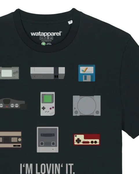 watapparel watapparel T-Shirt Unisex Videogames, Black, – Produktbild 3 von 3
