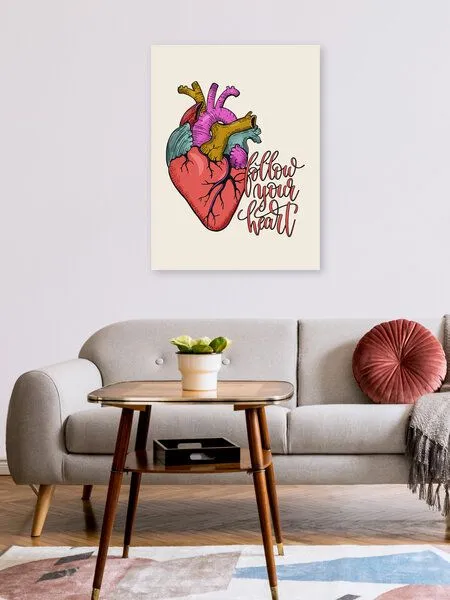 Photocircle Photocircle Poster / Leinwandbild - FOLLOW YOUR HEART – Produktbild 2 von 4