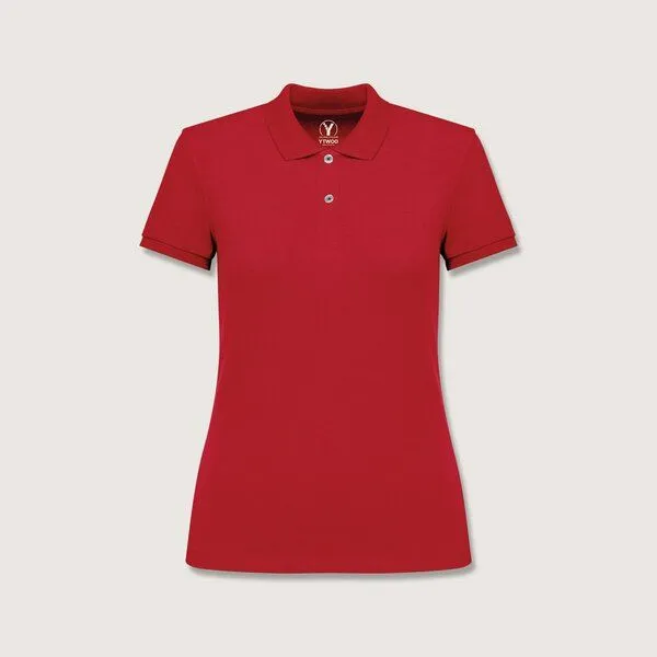 YTWOO YTWOO Damen Piqué-Poloshirt Midweight, Poppy red, – Produktbild 1 von 2
