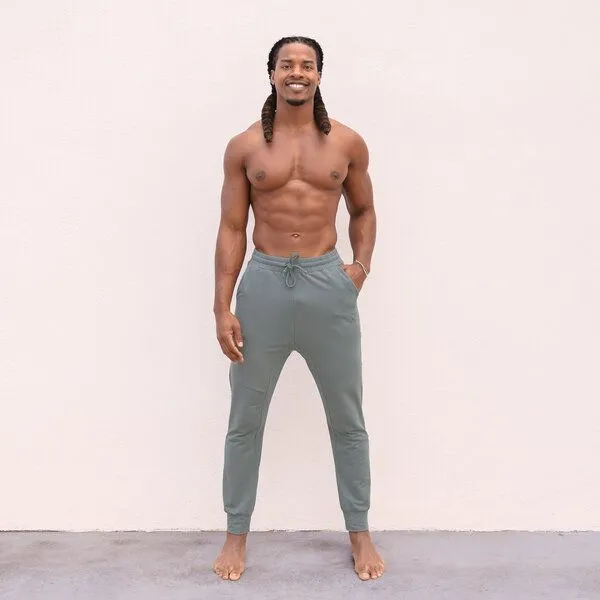 Jaya Jaya ADI UNI - Männer/Damen - Sweathose mit Taschen für Yoga und Freizeit aus Biobaumwolle, Nighblue/blau, – Produktbild 2 von 3