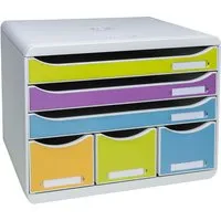 Exacompta Exacompta Schubladenbox "Pop'N Co", DIN A4+, 6 Schubladen, sortiert – Produktbild 1 von 1