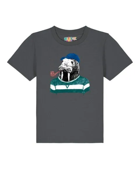 watabout.kids watabout.kids T-Shirt Kinder Walross, Anthracite, – Produktbild 1 von 2