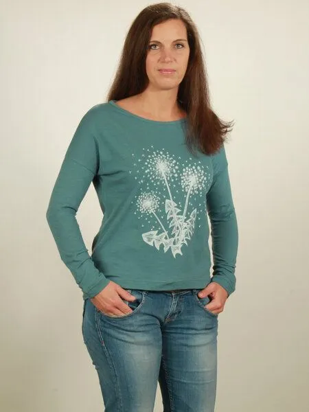 NATIVE SOULS NATIVE SOULS Longsleeve Oversize Damen, Light turquoise, – Produktbild 1 von 1