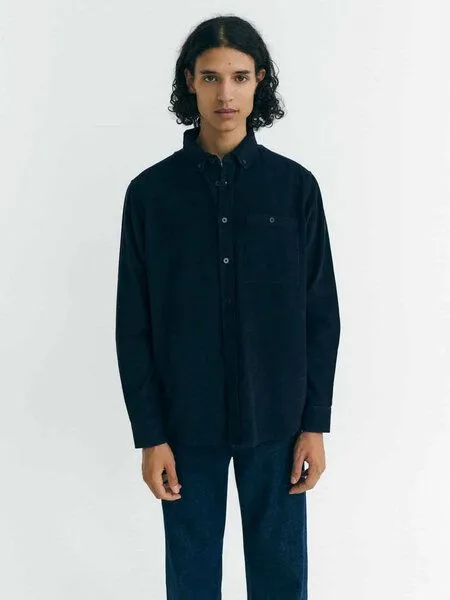 thinking mu thinking mu Herren Hemd - Corduroy Anto Shirt - aus Baumwolle, Navy (blau), – Produktbild 2 von 4
