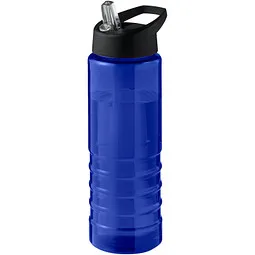 Unbranded H2O Active® Eco Treble 750 ml Sportflasche mit Stülpdeckel & Trinktülle, blau, schwarz – Produktbild 1 von 1