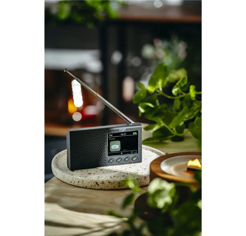 ADLER EUROPE AD 1198 UKW-Radio (FM 87,5 108 MHz, 20 Sender, Bluetooth, LCD-Display, Digital, schwarz), Schwarz, – Produktbild 3 von 5
