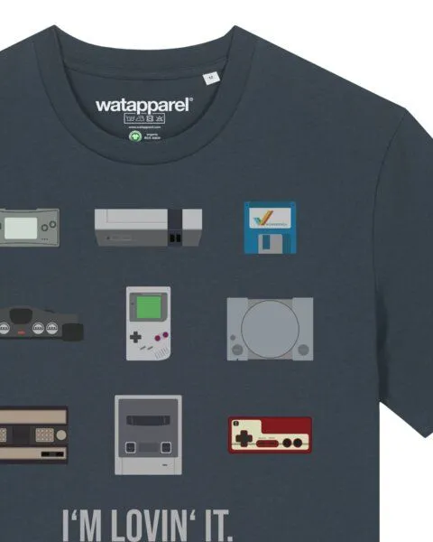 watapparel watapparel T-Shirt Unisex Videogames, India ink grey, – Produktbild 3 von 3