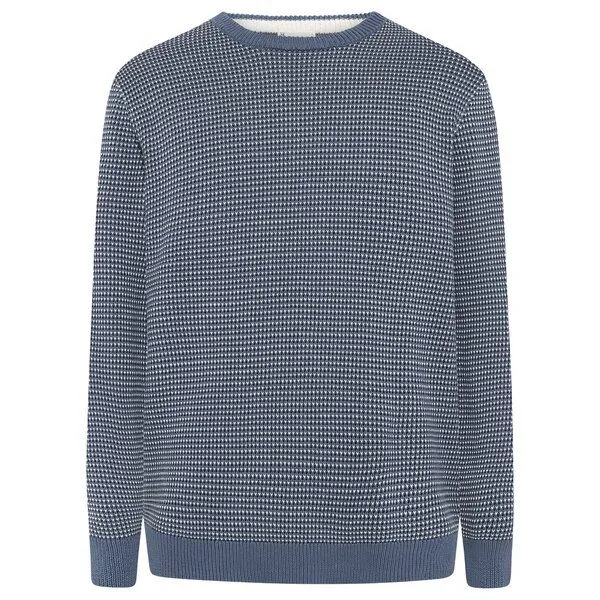 KnowledgeCotton Apparel KnowledgeCotton Apparel Strickpullover Jacquard crew neck sweater, Night sky, – Produktbild 1 von 4