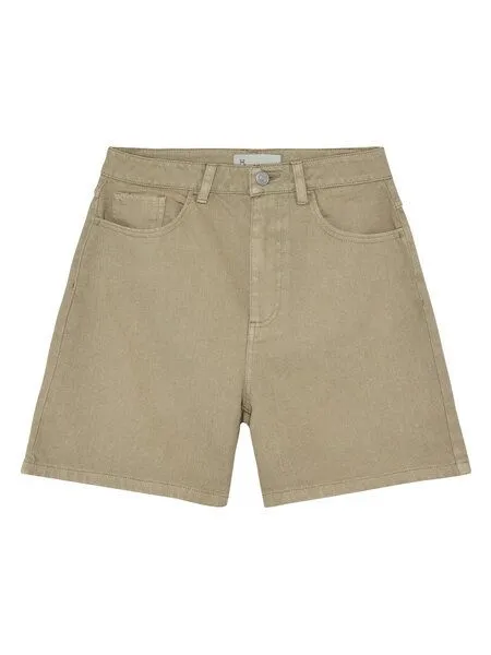 KnowledgeCotton Apparel KnowledgeCotton Apparel GALE gerade Mid-Rise Twill 5-Pocket-Shorts - GOTS/Vegan, Grün (twill), – Produktbild 1 von 3