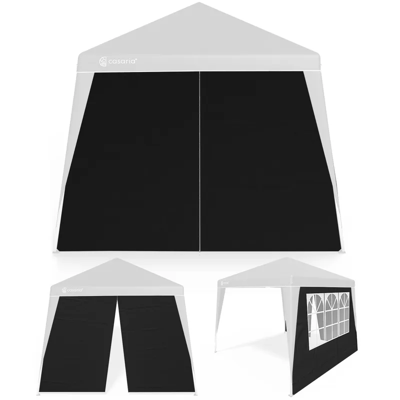 Casaria® Seitenwand Faltpavillon Capri 2er-Set Schwarz 3x3m – Produktbild 1 von 2