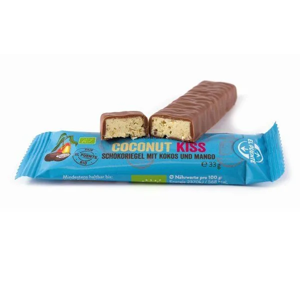 El Puente El Puente Coconut Kiss Bio-Schokoriegel mit Kokos & Mango | Fair Trade | Bio-zertifiziert | Glutenfrei, Mehrfarbig, – Produktbild 3 von 3
