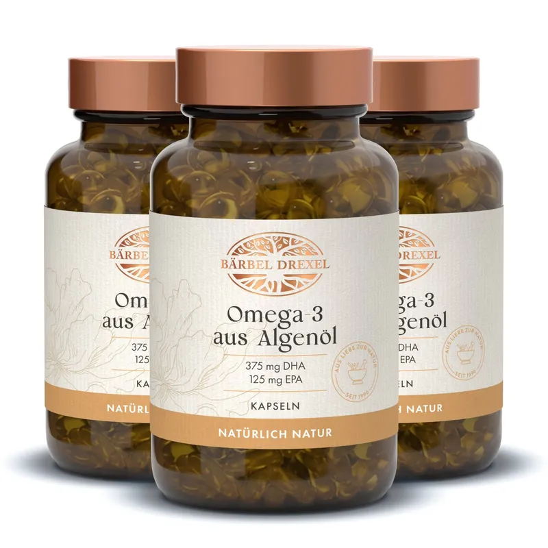 Omega-3 aus Algenöl vegan 500 mg DHA/EPA Kapseln – Produktbild 3 von 3