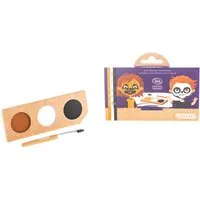 Namaki Kinder Bio Schminkset "Kürbis und Skelett" Farben: orange, weiß und schwarz – Produktbild 1 von 1