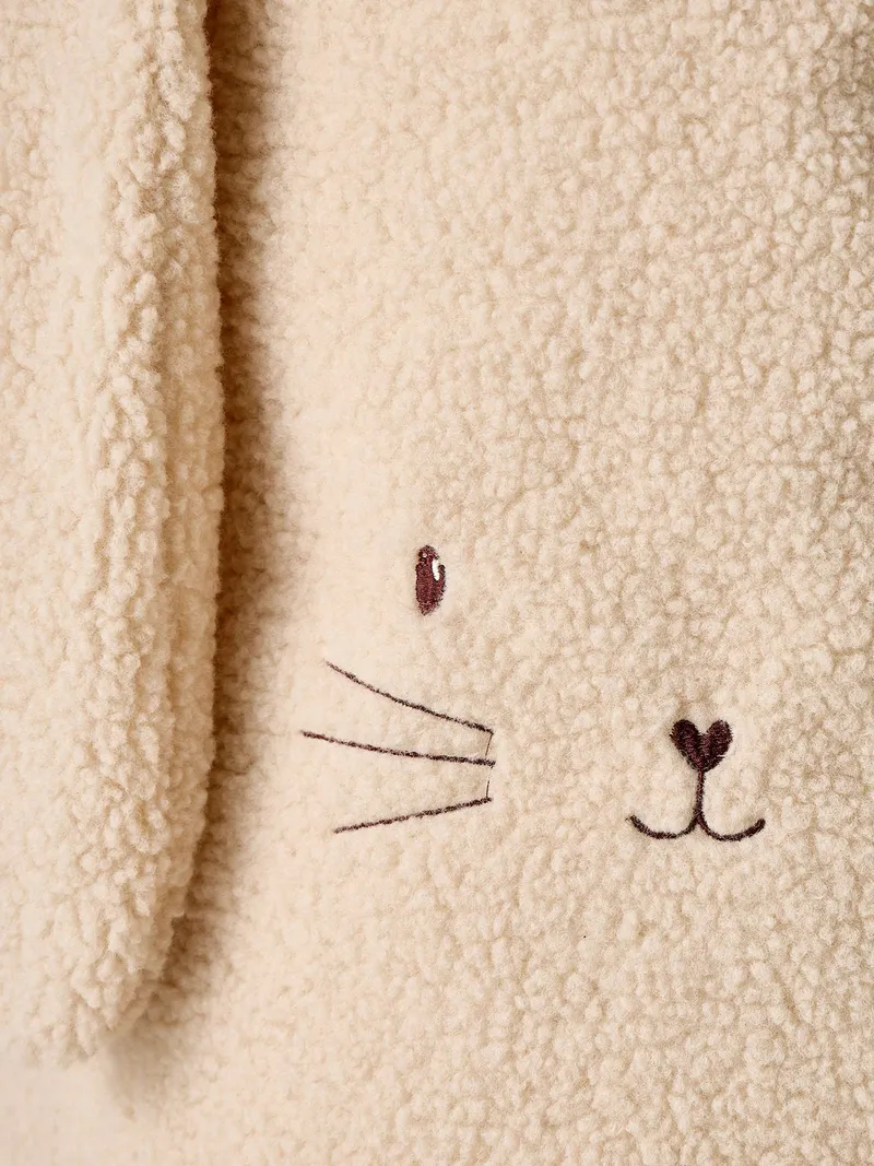 Vertbaudet XL-Aufbewahrungskorb VERZAUBERTER HASE aus Teddyfleece Wäschekorb Kinderzimmer sandfarben, Sandfarben, – Produktbild 3 von 3