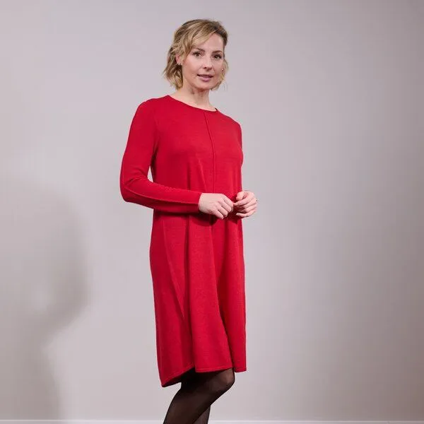 Kokon Zwo Kokon Zwo Strickkleid 100% Merinowolle (ÖKO TEX), Granatapfel, – Produktbild 1 von 1