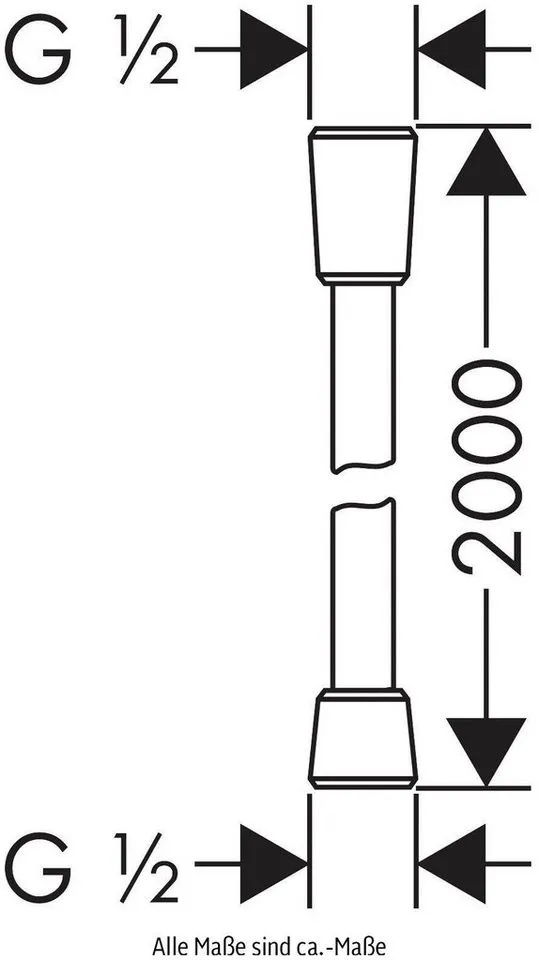 Hansgrohe Hansgrohe Duscharmatur Hansgrohe Brauseschlauch Isiflex 200 cm 28274000 – Produktbild 2 von 2